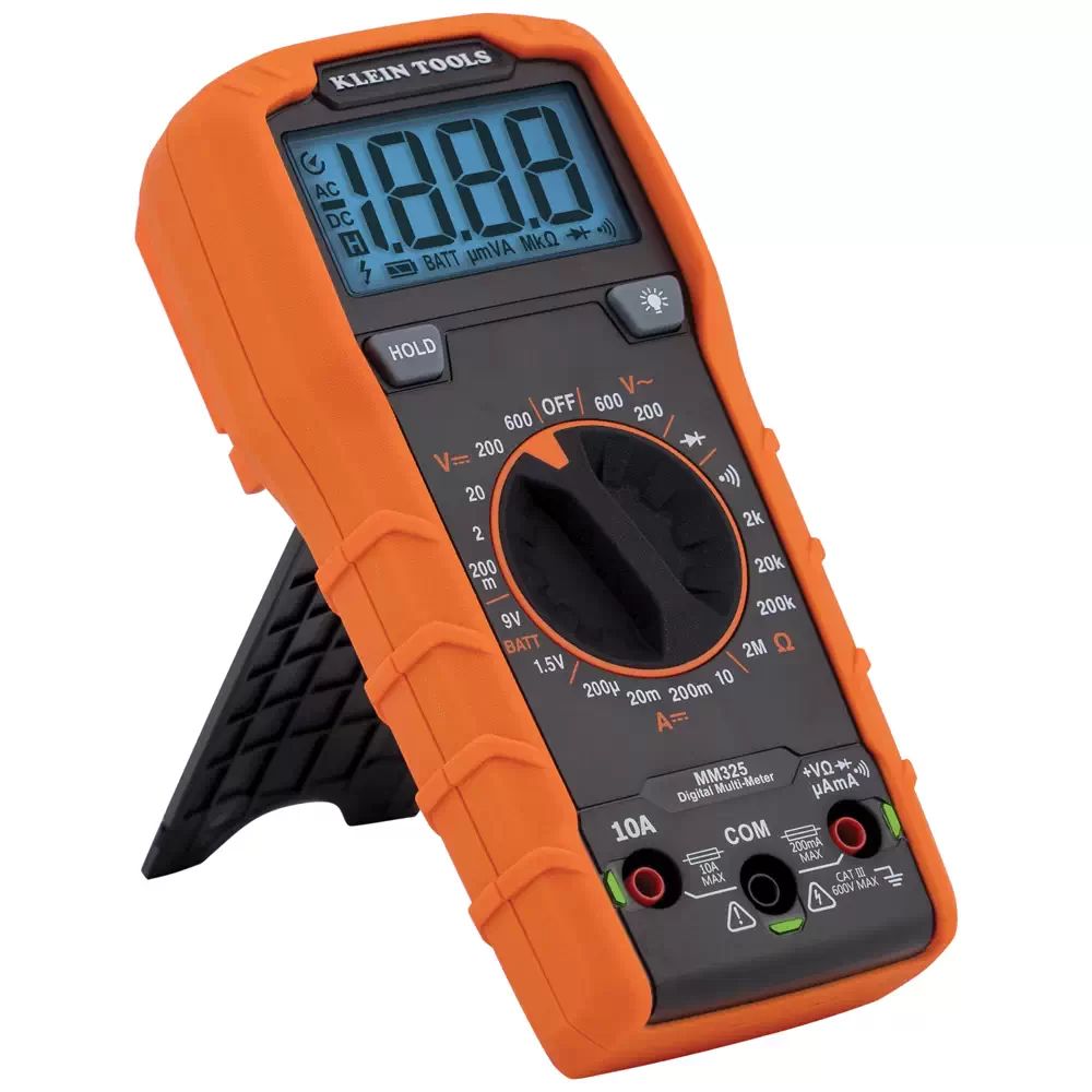 Klein MM325 600V AC/DC Manual-Ranging Digital Multimeter